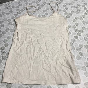 Time and Tru Small White Spaghetti Strap Tank Top